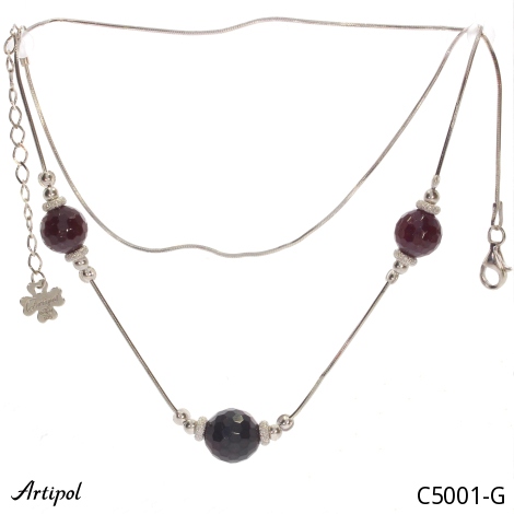Necklace C5001-G with real Garnet