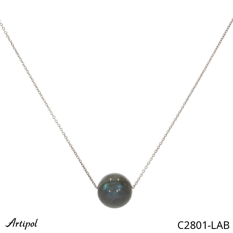 Collier C2801-LAB en Labradorite véritable