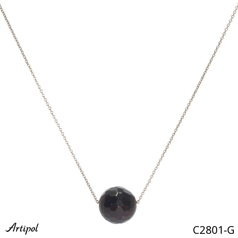 Necklace C2801-G with real Garnet