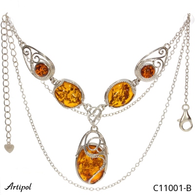 Necklace C11001-B with real Amber