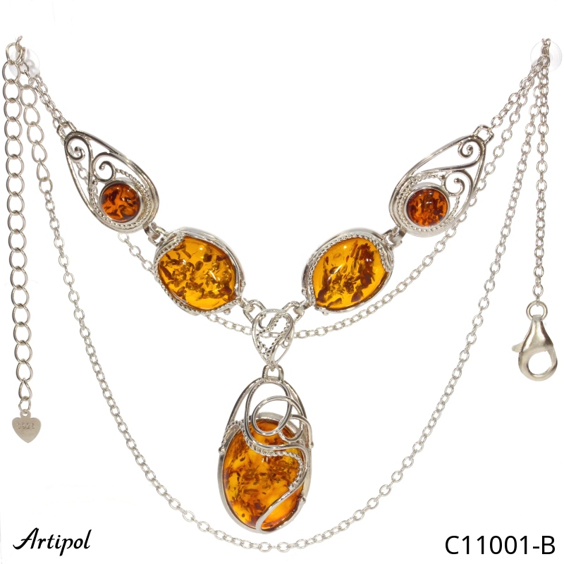 Collier C11001-B en Ambre véritable