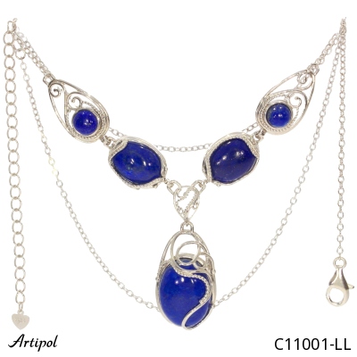 Necklace C11001-LL with real Lapis-lazuli