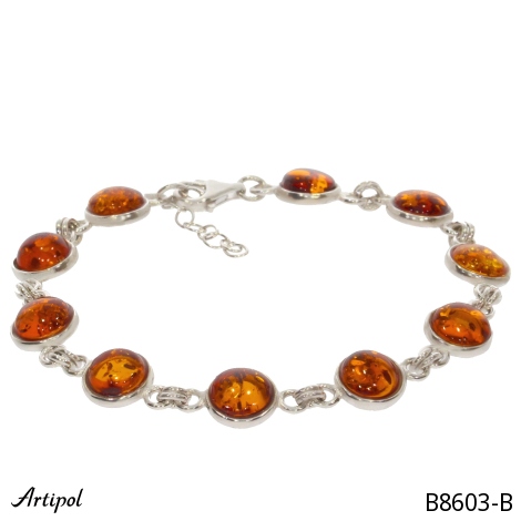 Bracelet B8603-B with real Amber