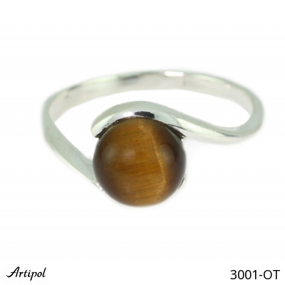 Bague 3001-OT en Oeil de tigre véritable