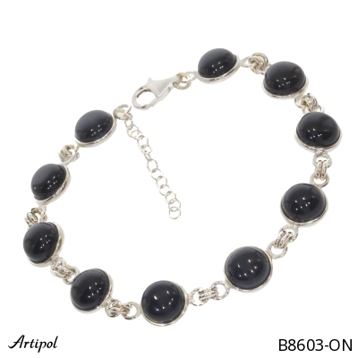 Bracelet B8603-ON with real Black Onyx