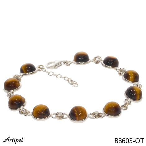 Armreif B8603-OT mit echter Tigerauge