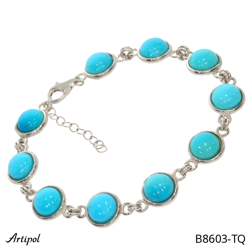 Bracelet B8603-TQ en Turquoise véritable