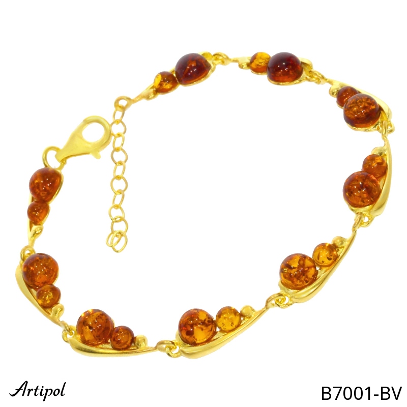 Bracelet B7001-BV with real Amber