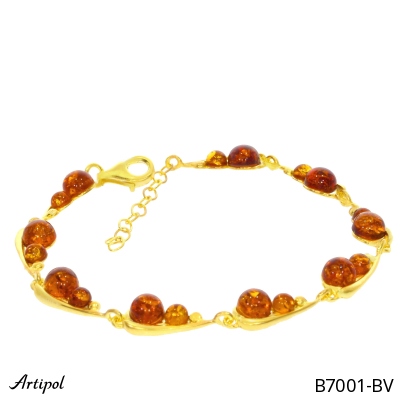 Bracelet B7001-BV with real Amber