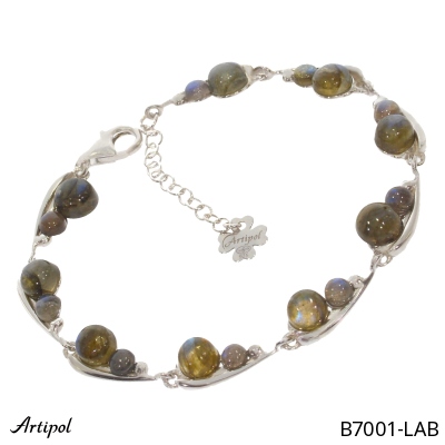 Bracelet B7001-LAB en Labradorite véritable