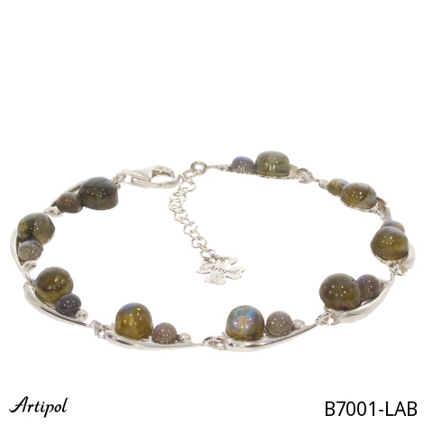 Bracelet B7001-LAB en Labradorite véritable