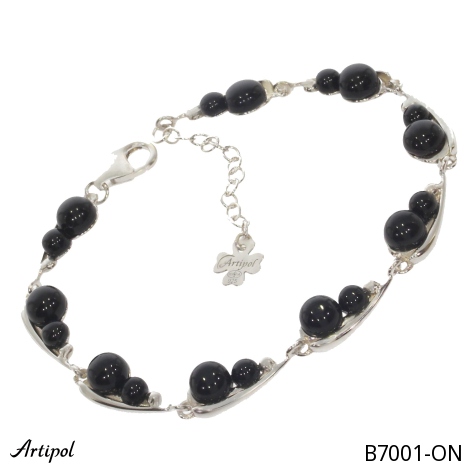 Armreif B7001-ON mit echter Schwarzem Onyx