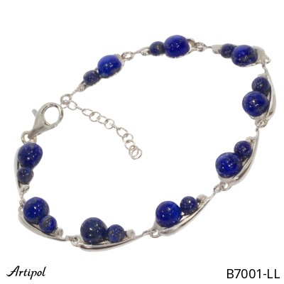 Armreif B7001-LL mit echter Lapis Lazuli