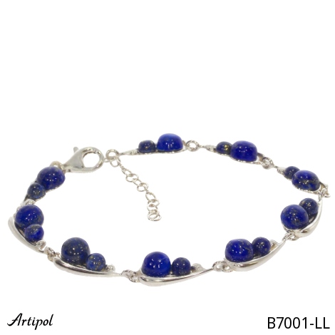 Armreif B7001-LL mit echter Lapis Lazuli
