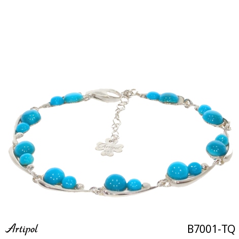 Bracelet B7001-TQ en Turquoise véritable