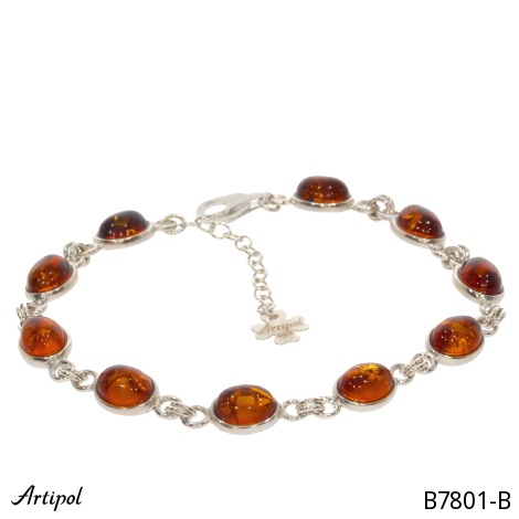 Bracelet B7801-B with real Amber