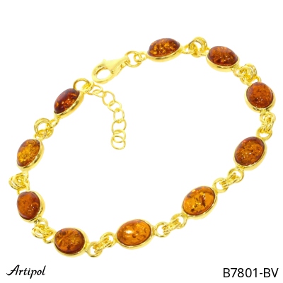 Bracelet B7801-BV with real Amber