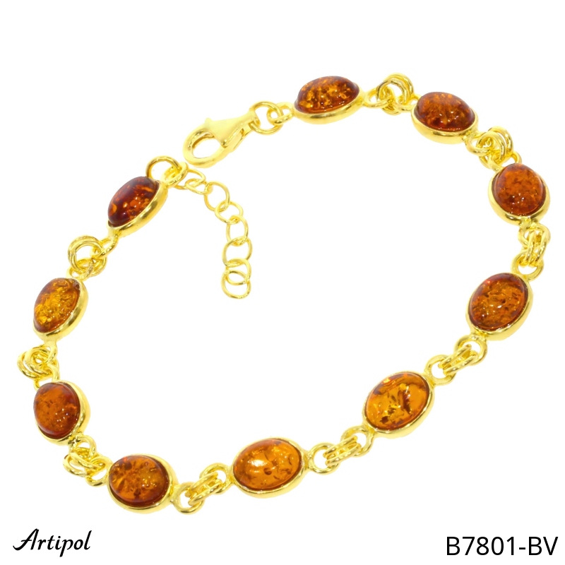 Bracelet B7801-BV with real Amber