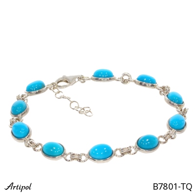 Bracelet B7801-TQ with real Turquoise