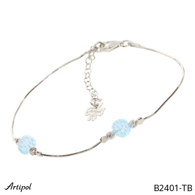 Bracelet B2401-TB with real Blue Topaz