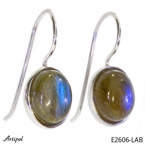 Earrings E2606-LAB with real Labradorite