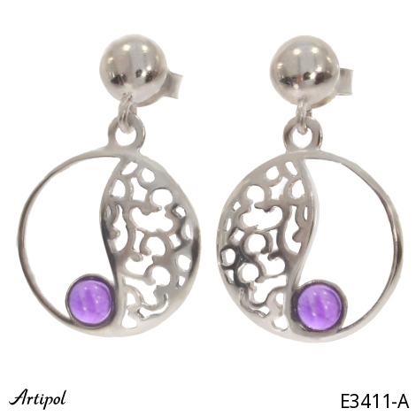 Ohrringe E3411-A mit echter Amethyst