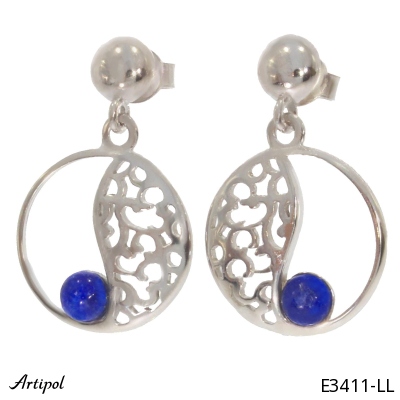 Earrings E3411-LL with real Lapis lazuli
