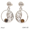 Earrings E3411-OT with real Tiger's eye