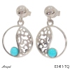 Earrings E3411-TQ with real Turquoise