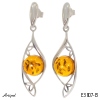 Earrings E3807-B with real Amber