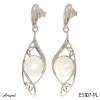 Earrings E3807-PL with real Moonstone