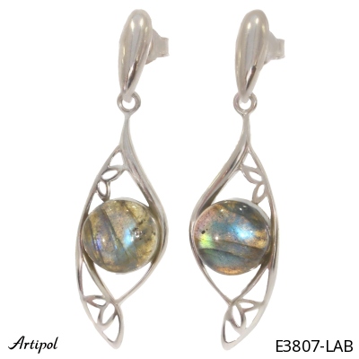 Earrings E3807-LAB with real Labradorite