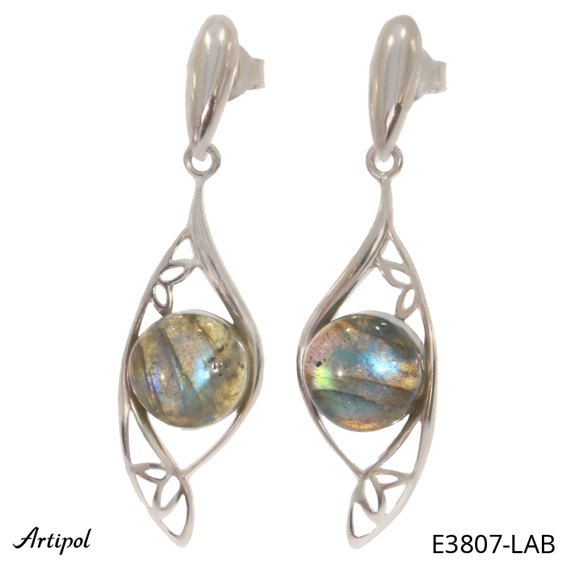 Boucles d'oreilles E3807-LAB en Labradorite véritable