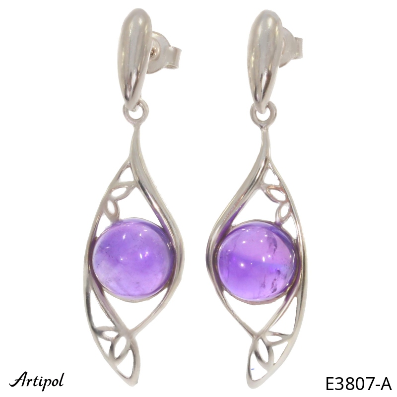 Ohrringe E3807-A mit echter Amethyst