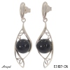 Earrings E3807-ON with real Black Onyx