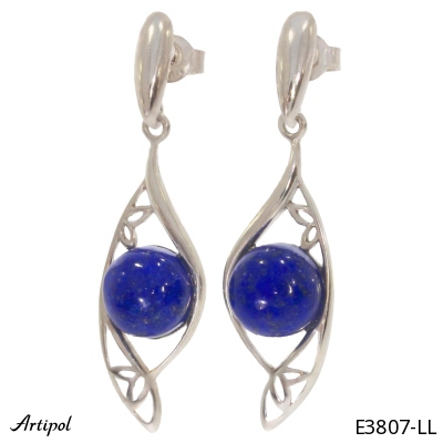 Earrings E3807-LL with real Lapis lazuli