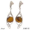 Earrings E3807-OT with real Tiger's eye