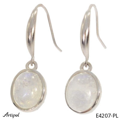 Earrings E4207-PL with real Moonstone