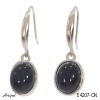 Earrings E4207-ON with real Black Onyx