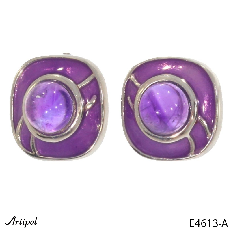 Boucles d'oreilles E4613-A en Amethyste véritable