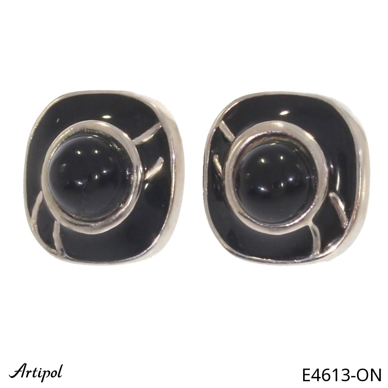Ohrringe E4613-ON mit echter Schwarzem Onyx