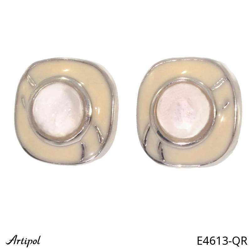 Boucles d'oreilles E4613-QR en Quartz rose véritable