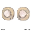 Earrings E4613-QR with real Rose quartz