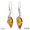 Earrings E5404-B with real Amber