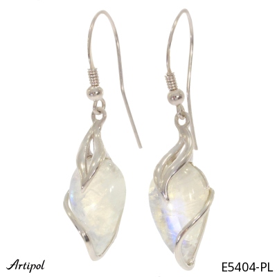 Earrings E5404-PL with real Moonstone