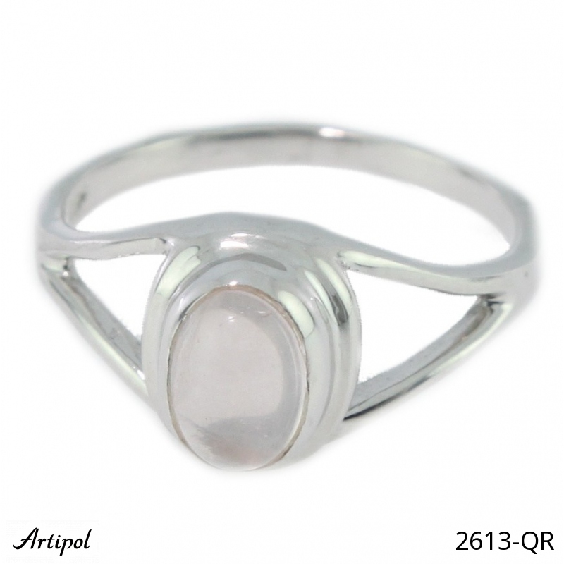 Ring 2613-QR with real Rose quartz