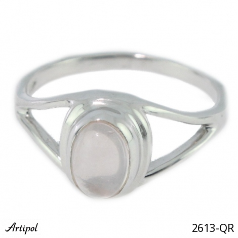 Ring 2613-QR mit echter Rosenquarz