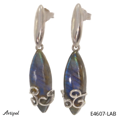 Earrings E4607-LAB with real Labradorite