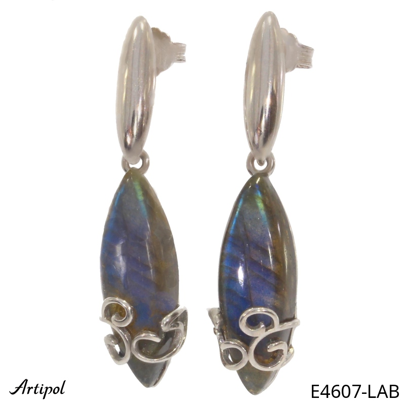 Boucles d'oreilles E4607-LAB en Labradorite véritable