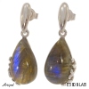 Earrings E3808-LAB with real Labradorite